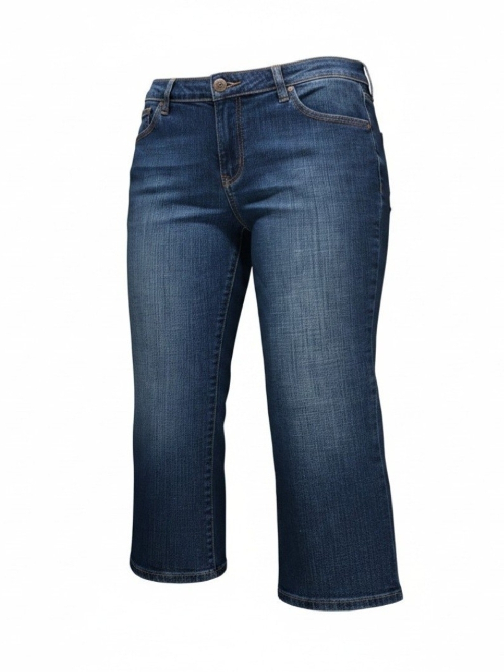 Old Navy The Flirt Women's 12 Classic Mid-Rise Cropped Jeans in Dark Blue